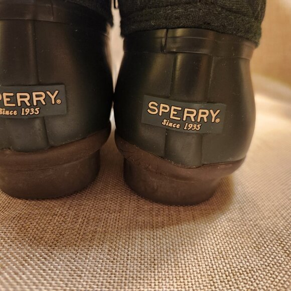 Sperry Saltwater Quilted Duck Boots Green Women's Size 7.5 Original Price $130 - Picture 5 of 16